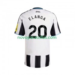 Camisolas Newcastle United Elanga 20 Homem Casa 2025-2026 Manga Curta