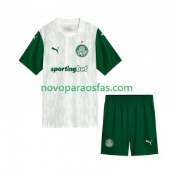 Camisolas Palmeiras Criança Visitante 2025-2026 Manga Curta