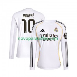 Camisolas Real Madrid Mbappé Kylian 10 Homem Casa 2025-2026 Manga Comprida