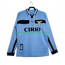 Camisolas SS Lazio Retro Homem Casa 1998 1999 Manga Comprida