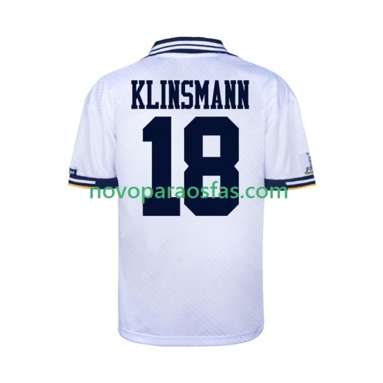 Camisolas Tottenham Hotspur Retro Homem Casa 1994 Manga Curta