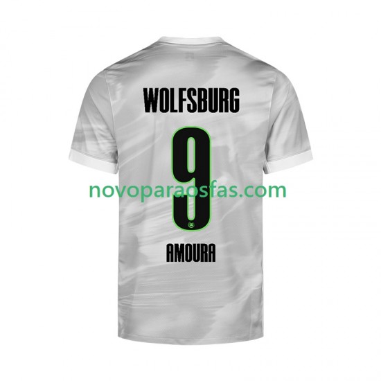 Camisolas VfL Wolfsburg Mohamed Amoura 9 Homem Visitante 2025-2026 Manga Curta