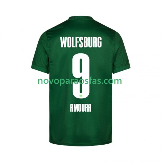 Camisolas VfL Wolfsburg Mohamed Amoura 9 Homem Casa 2025-2026 Manga Curta