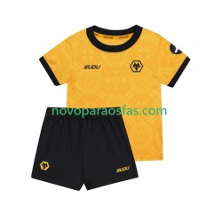 Camisolas Wolverhampton Wanderers Criança Casa 2025-2026 Manga Curta