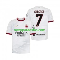 Camisolas AC Milan Gimenez 7 Homem Visitante 2026-2027 Manga Curta