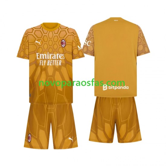 Camisolas AC Milan Guarda-redes Criança Casa 2026-2027 Manga Curta