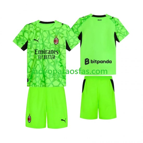 Camisolas AC Milan Guarda-redes Criança Alternativo 2026-2027 Manga Curta