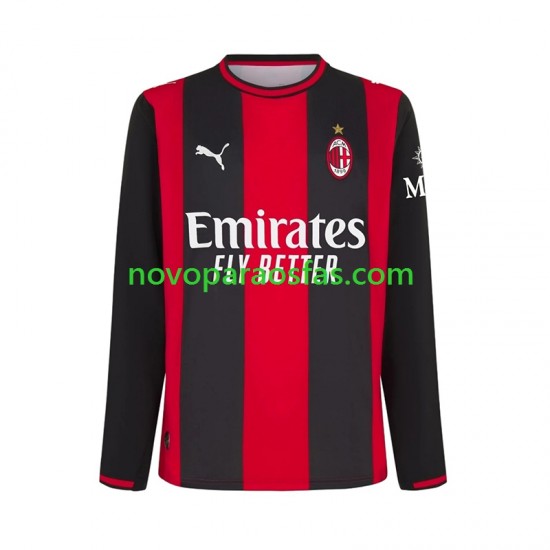 Camisolas AC Milan Homem Casa 2026-2027 Manga Comprida