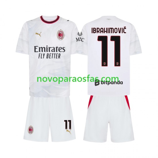 Camisolas AC Milan Ibrahimović 11 Criança Visitante 2026-2027 Manga Curta