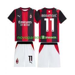 Camisolas AC Milan Ibrahimović 11 Criança Casa 2026-2027 Manga Curta