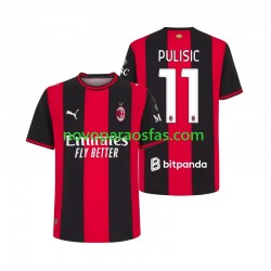 Camisolas AC Milan Pulisic 11 Homem Casa 2026-2027 Manga Curta