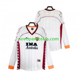 Camisolas AS Roma 2000 Retro Homem Visitante 1999 Manga Comprida