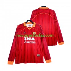 Camisolas AS Roma 2000 Retro Homem Casa 1999 Manga Comprida