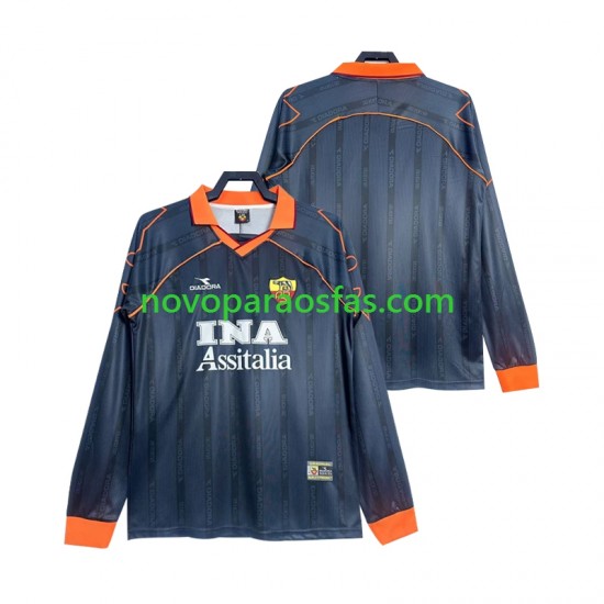 Camisolas AS Roma 2000 Retro Homem Alternativo 1999 Manga Comprida