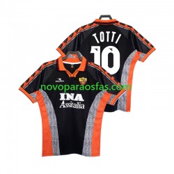 Camisolas AS Roma Totti 10 Retro Homem Alternativo 1998 1999 Manga Curta