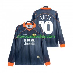 Camisolas AS Roma Totti 10 2000 Retro Homem Alternativo 1999 Manga Comprida
