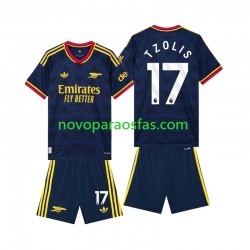 Camisolas Arsenal Christos Tzolis 17 Criança Visitante 2026-2027 Manga Curta