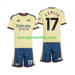 Camisolas Arsenal Christos Tzolis 17 Criança Alternativo 2026-2027 Manga Curta