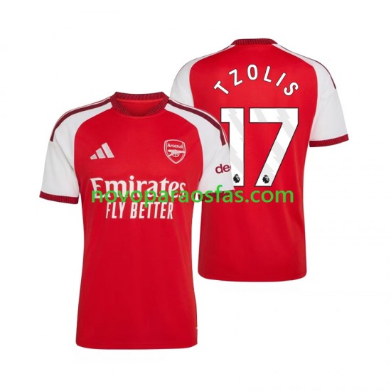 Camisolas Arsenal Christos Tzolis 17 Homem Casa 2026-2027 Manga Curta