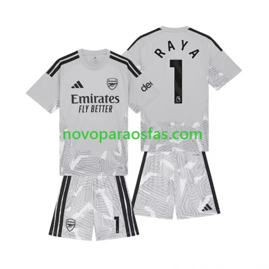 Camisolas Arsenal David Raya 1 Guarda-redes Criança Casa 2026-2027 Manga Curta