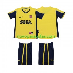 Camisolas Arsenal 2000 2001 Retro Criança Visitante Manga Curta