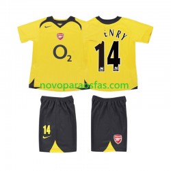 Camisolas Arsenal Thierry Henry 14 2005 Retro Criança Visitante 2006 Manga Curta