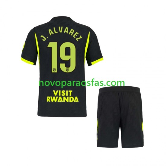 Camisolas Atlético Madrid Julian Alvarez 19 Criança Visitante 2026-2027 Manga Curta