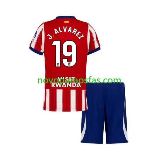 Camisolas Atlético Madrid Julian Alvarez 19 Criança Casa 2026-2027 Manga Curta