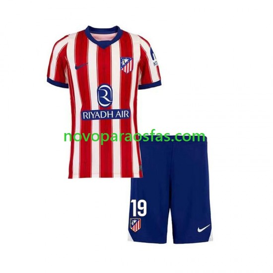Camisolas Atlético Madrid Julian Alvarez 19 Criança Casa 2026-2027 Manga Curta