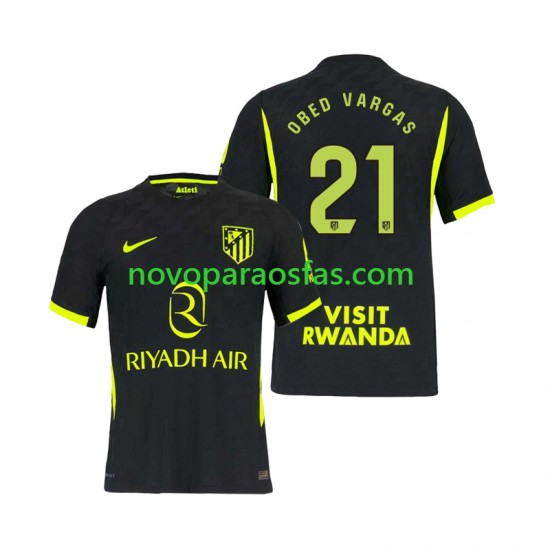 Camisolas Atlético Madrid Obed Vargas 21 Homem Visitante 2026-2027 Manga Curta