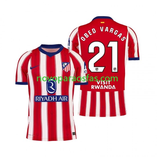 Camisolas Atlético Madrid Obed Vargas 21 Homem Casa 2026-2027 Manga Curta