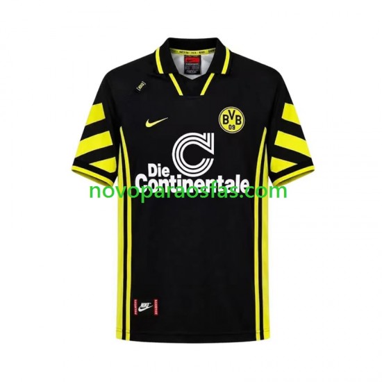 Camisolas Borussia Dortmund 1996 Retro Homem Visitante Manga Curta