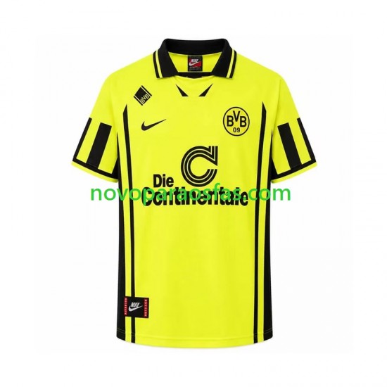 Camisolas Borussia Dortmund 1996 Retro Homem Casa Manga Curta