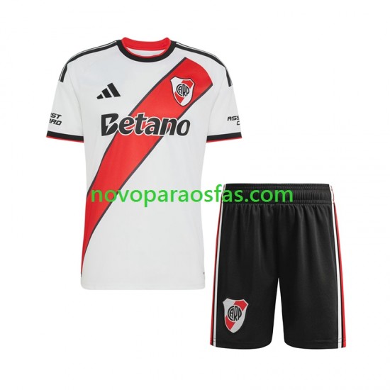 Camisolas CA River Plate Criança Casa 2026-2027 Manga Curta