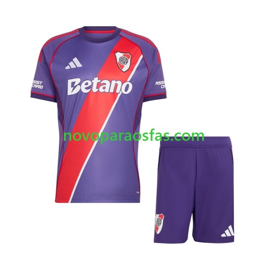 Camisolas CA River Plate Criança Alternativo 2026-2027 Manga Curta