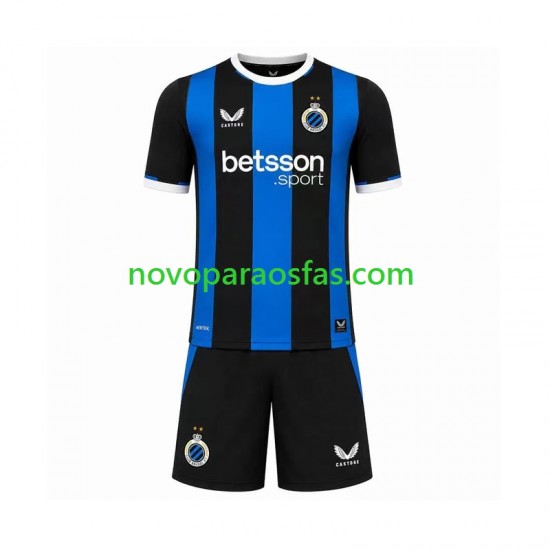 Camisolas Club Brugge Criança Casa 2026-2027 Manga Curta