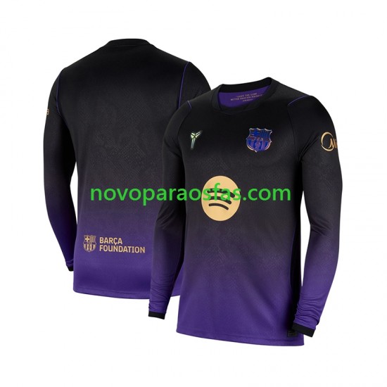 Camisolas FC Barcelona Homem Visitante 2026-2027 Manga Comprida