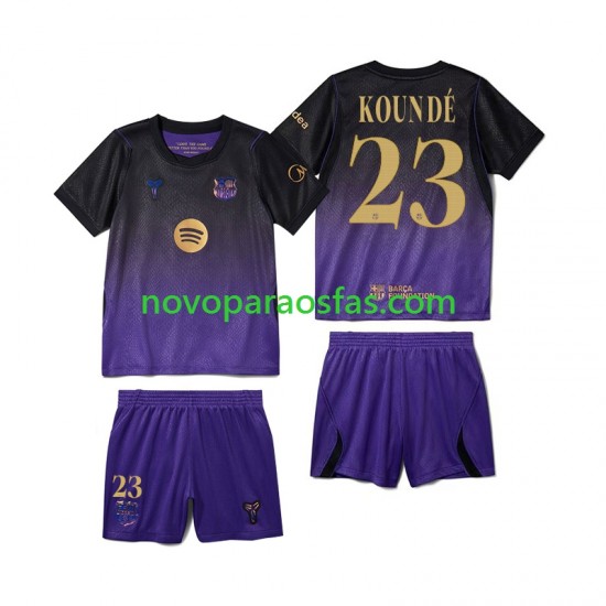 Camisolas FC Barcelona Jules Kounde 23 Criança Visitante 2026-2027 Manga Curta