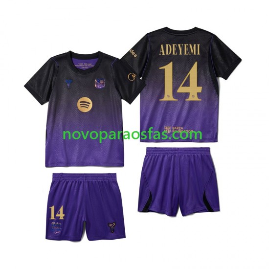 Camisolas FC Barcelona Karim Adeyemi 14 Criança Visitante 2026-2027 Manga Curta