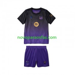 Camisolas FC Barcelona Criança Visitante 2026-2027 Manga Curta