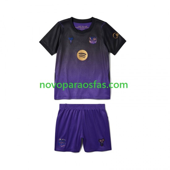 Camisolas FC Barcelona Criança Visitante 2026-2027 Manga Curta