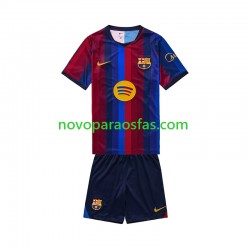 Camisolas FC Barcelona Criança Casa 2026-2027 Manga Curta