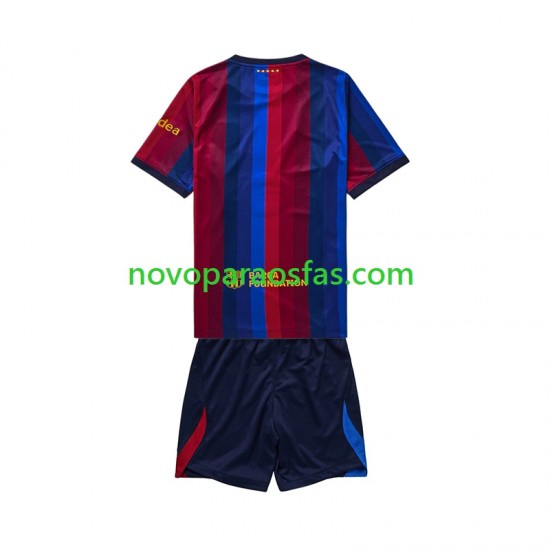 Camisolas FC Barcelona Criança Casa 2026-2027 Manga Curta