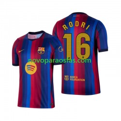 Camisolas FC Barcelona Rodri 16 Homem Casa 2026-2027 Manga Curta
