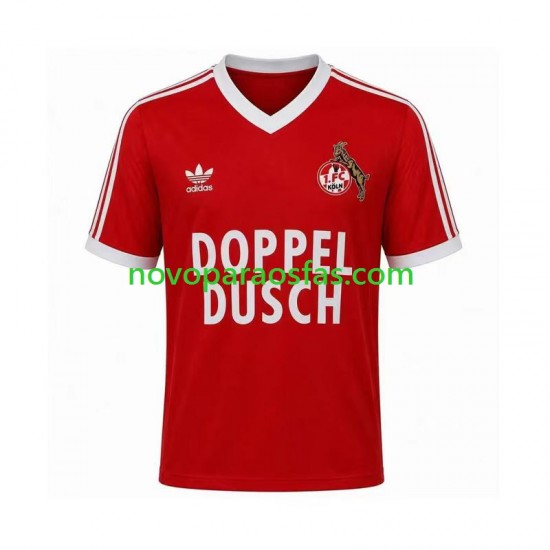 Camisolas FC Köln 1984 1985 Retro Homem Visitante Manga Curta
