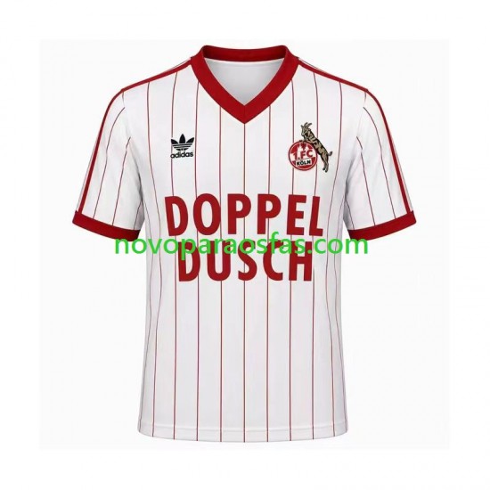 Camisolas FC Köln 1982 1983 Retro Homem Casa Manga Curta