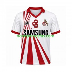 Camisolas FC Köln 1990 1991 Retro Homem Casa Manga Curta