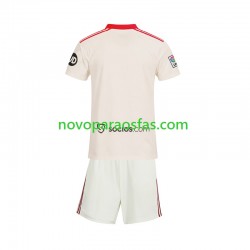 Camisolas Sevilla FC Retro Criança Casa 2025-2026 Manga Curta
