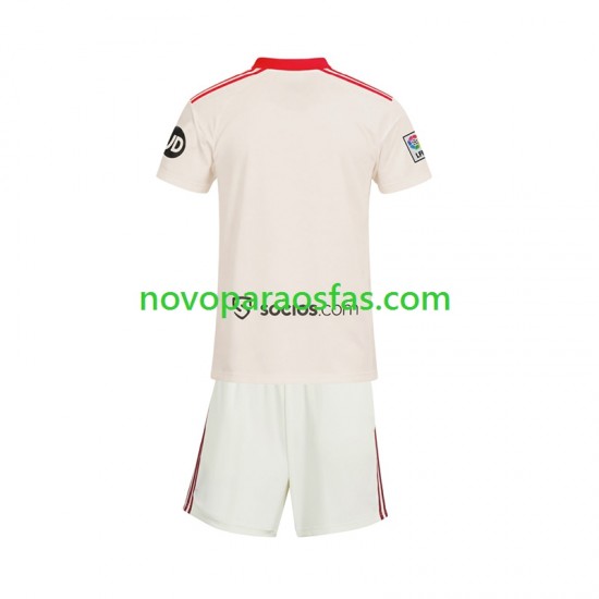 Camisolas Sevilla FC Retro Criança Casa 2025-2026 Manga Curta