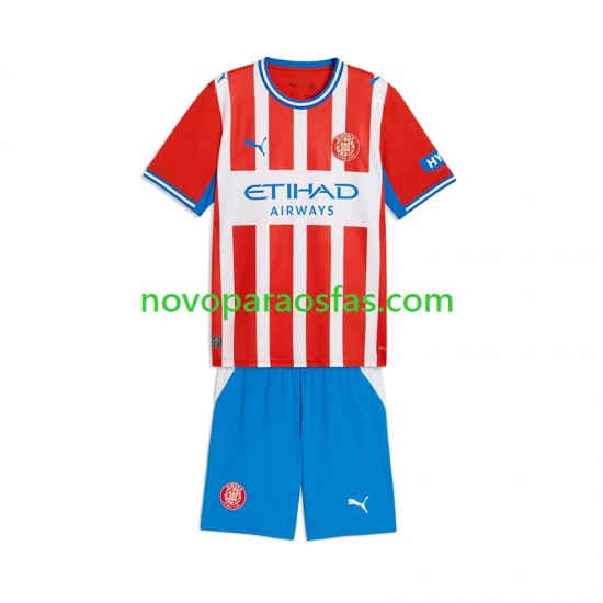 Camisolas Girona Criança Casa 2026-2027 Manga Curta